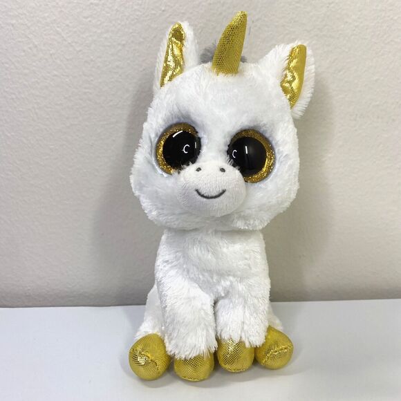 Beanie Boo Pegasus 6” Plush Ty Silk White Unicorn Stuffed Animal Toy Loose Tag - Picture 1 of 12